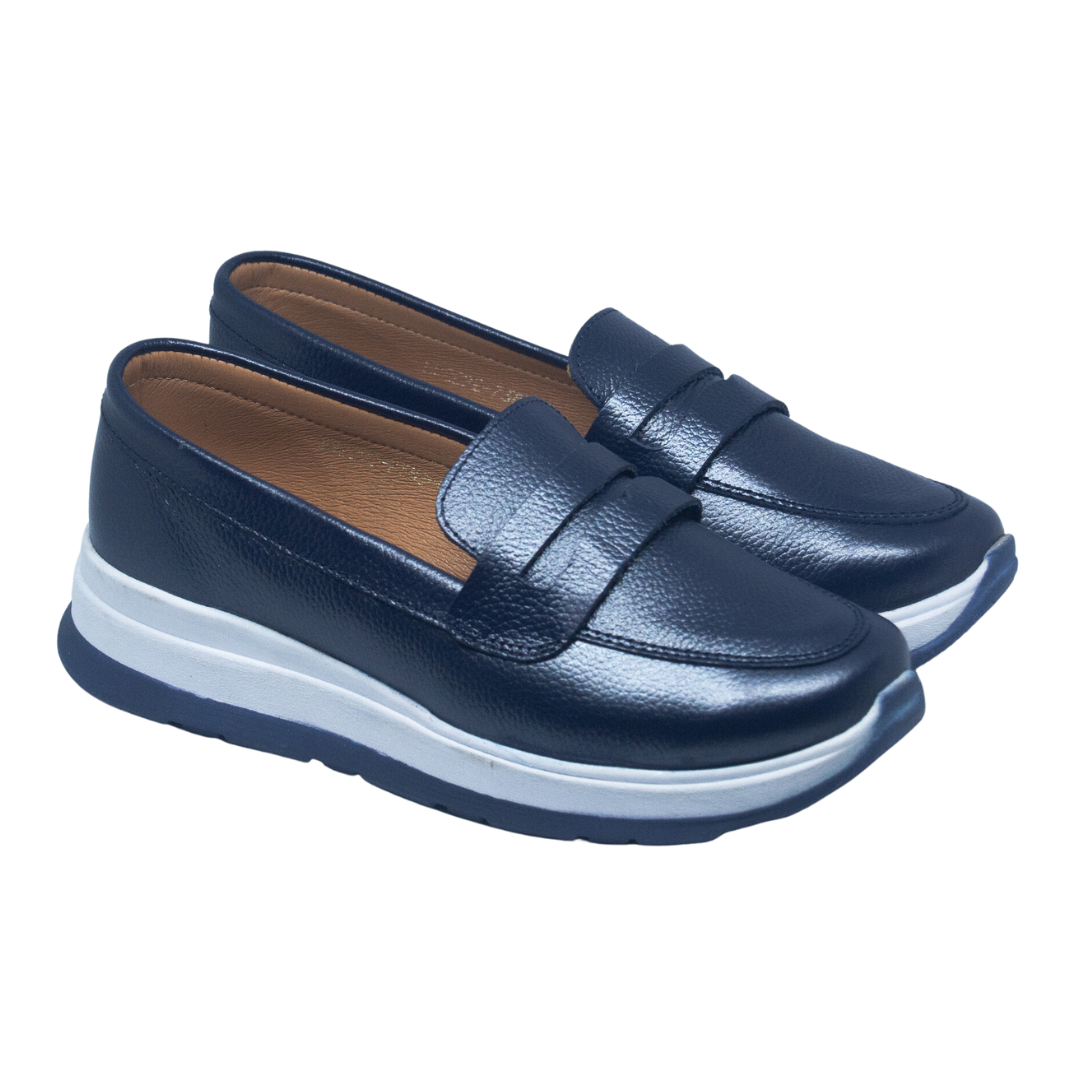 Mocasín Azul Metal